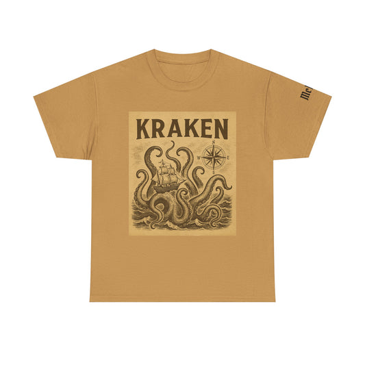 Kraken Vintage Nautical Tee — Retro Sea Monster Graphic T-Shirt