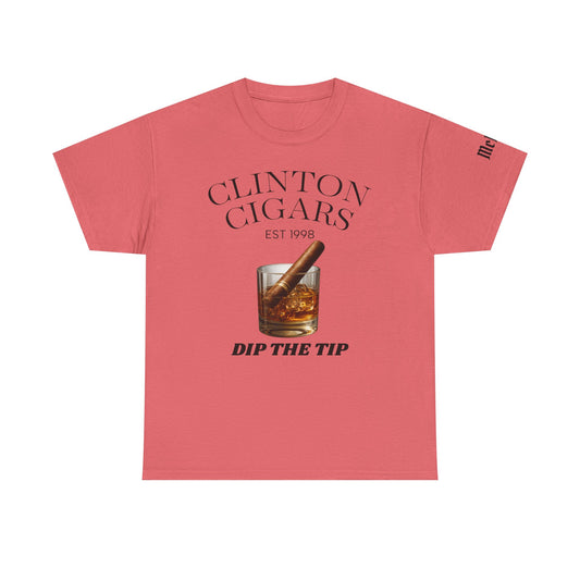 Cigar Lounge T‑Shirt — "Clinton Cigars: Dip The Tip" Graphic Tee