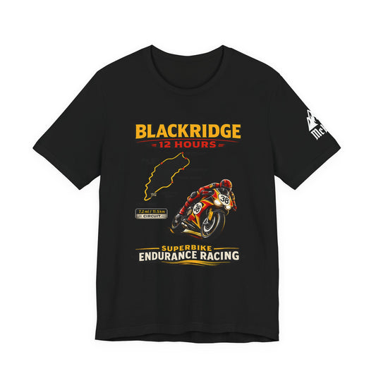Blackridge 12 Hours Superbike Racing Tee — Endurance Motorcycle Graphic Shirt