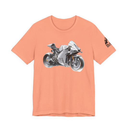 Sportsbike Graphic Tee — Silver Superbike Design