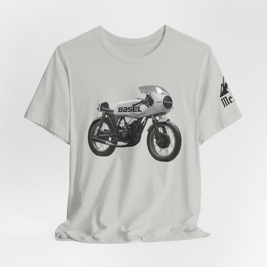 Vintage Café Racer Motorcycle T‑Shirt — 'Basel' Retro Bike Graphic