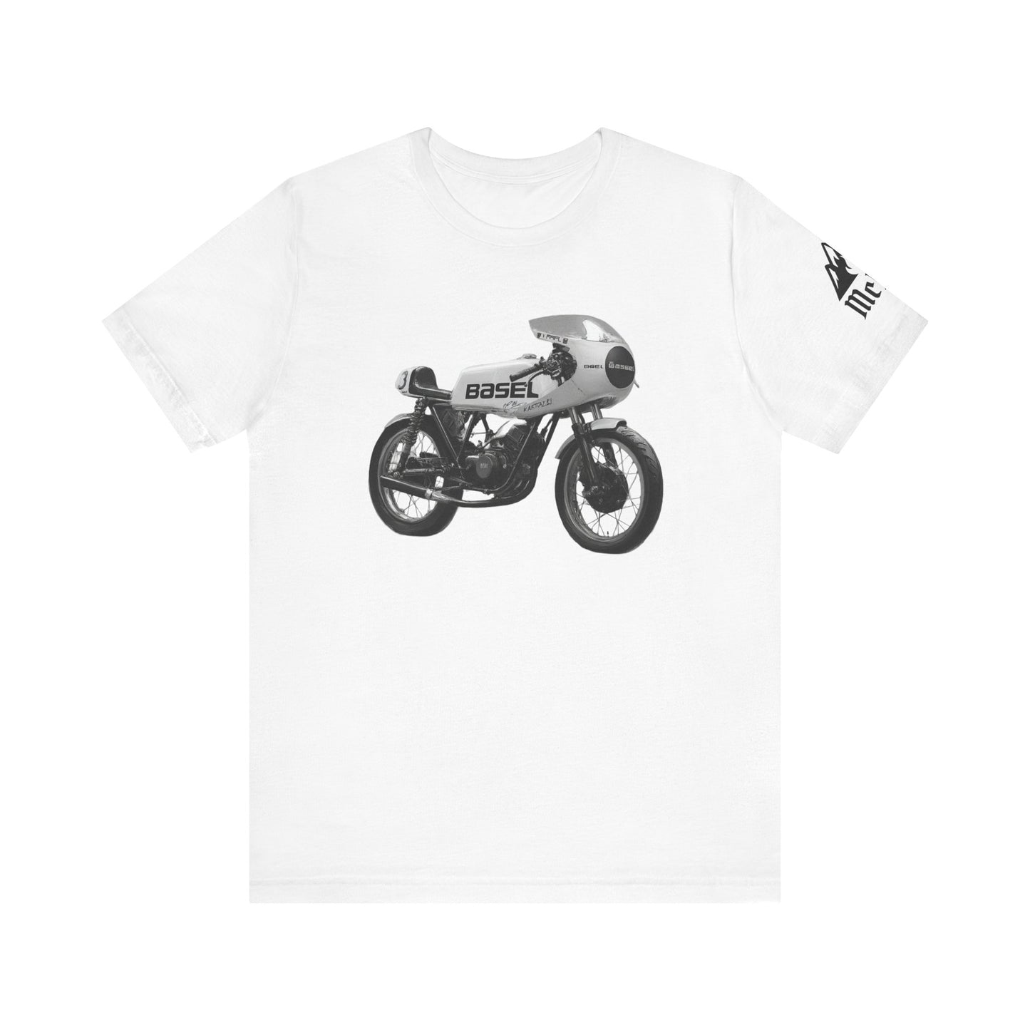 Vintage Café Racer Motorcycle T‑Shirt — 'Basel' Retro Bike Graphic