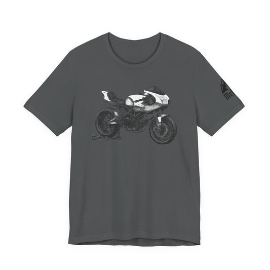 Motorcycle Sketch Tee — Vintage Racing Bike T-Shirt