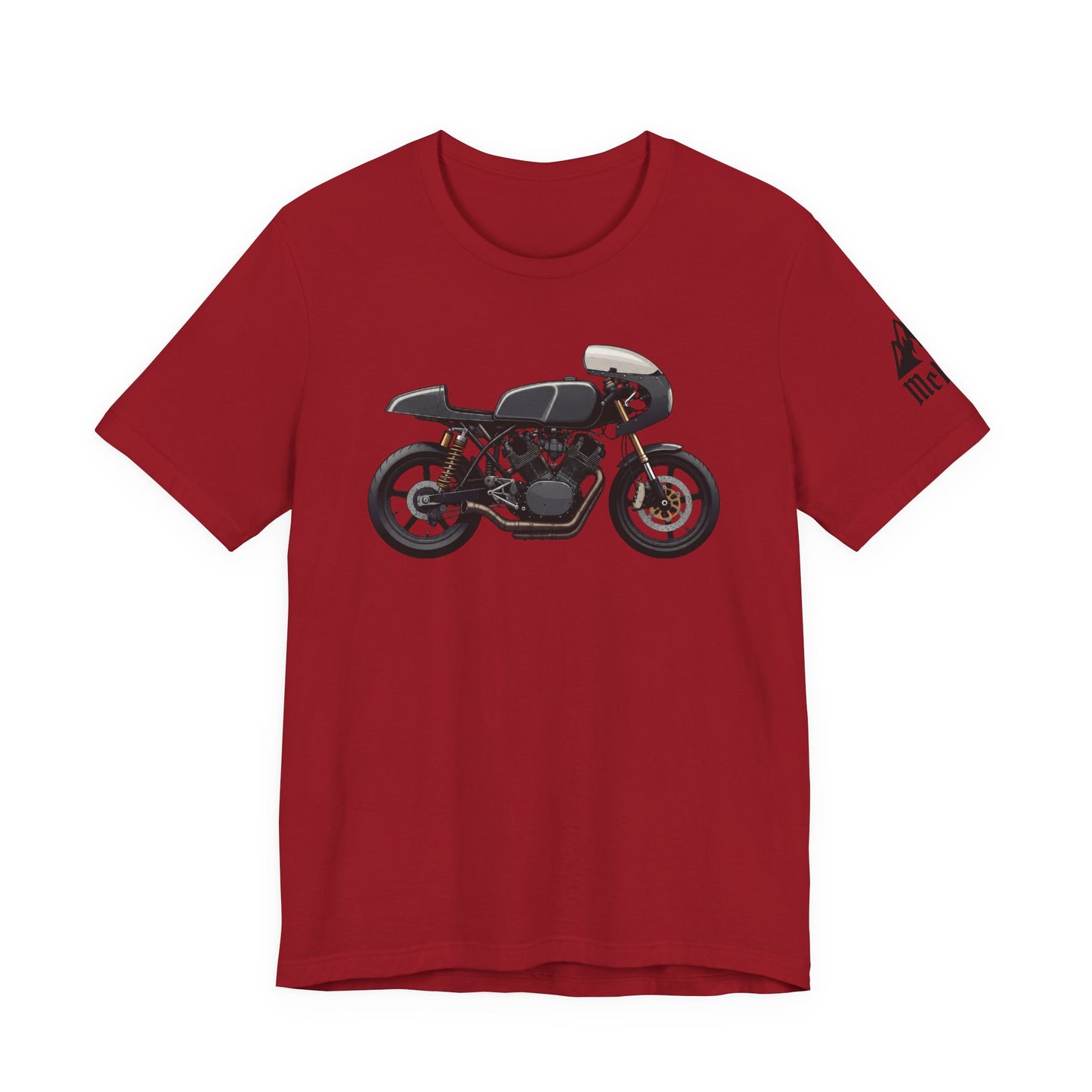 Cafe Racer Motorcycle Tee — Vintage Black Bike Graphic T-Shirt