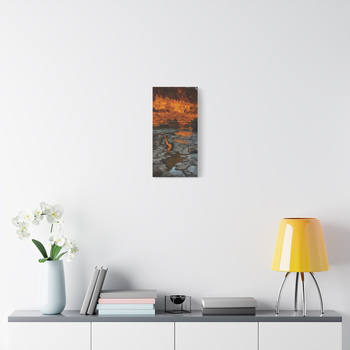 Golden Riverbank Matte Canvas Wall Art — Stretched 1.25"