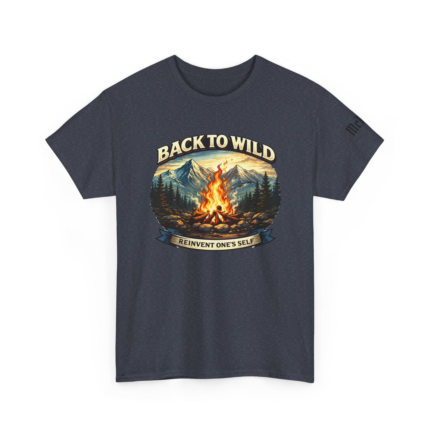 Back to Wild Campfire T-Shirt — Reinvent One's Self Outdoor Adventure Tee