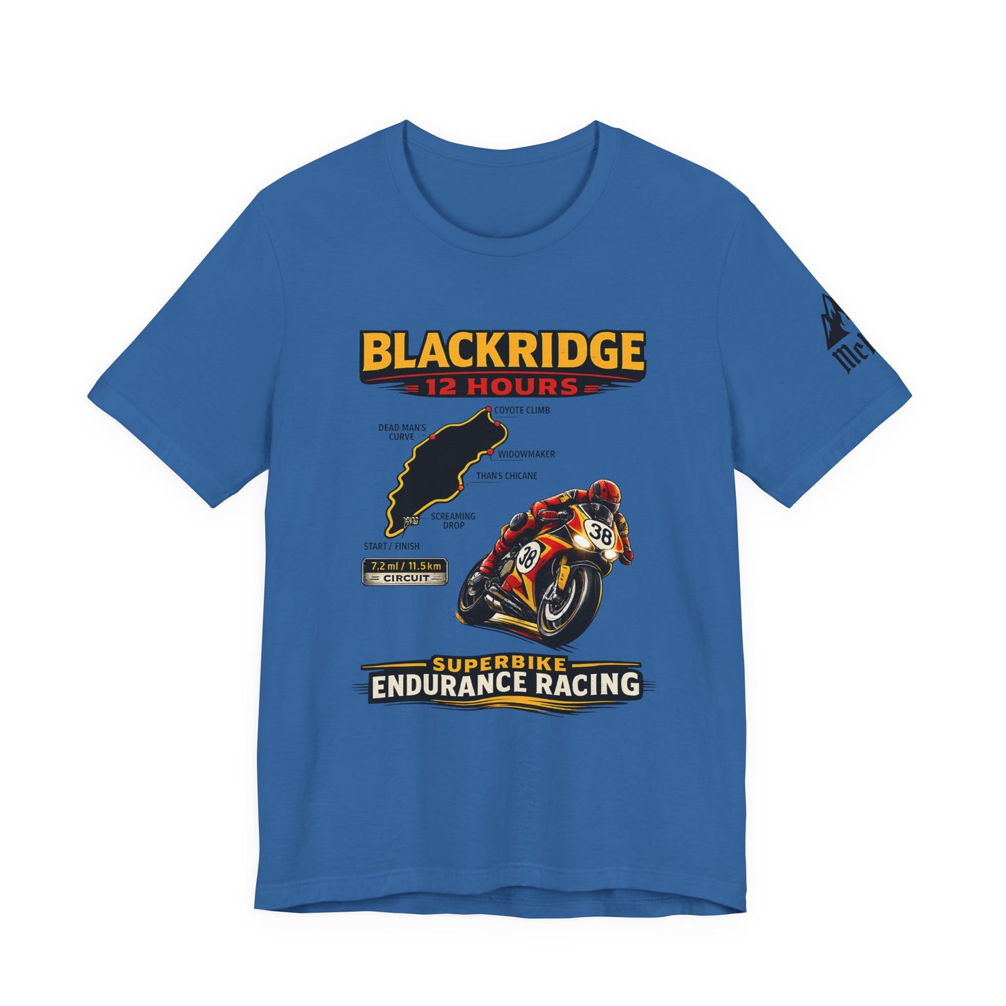 Blackridge 12 Hours Superbike Racing Tee — Endurance Motorcycle Graphic Shirt