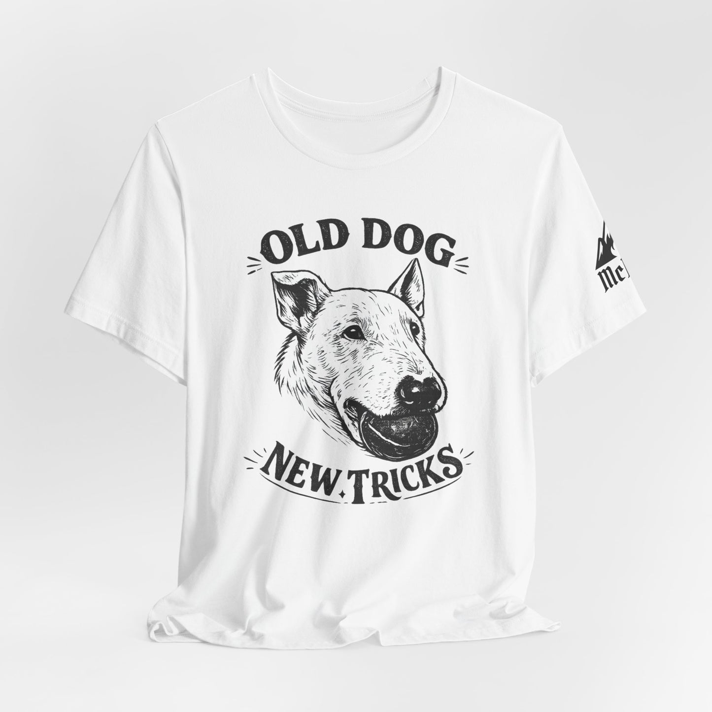 Old Dog, New Tricks T‑Shirt — Vintage Bull Terrier Graphic Tee for Dog Lovers