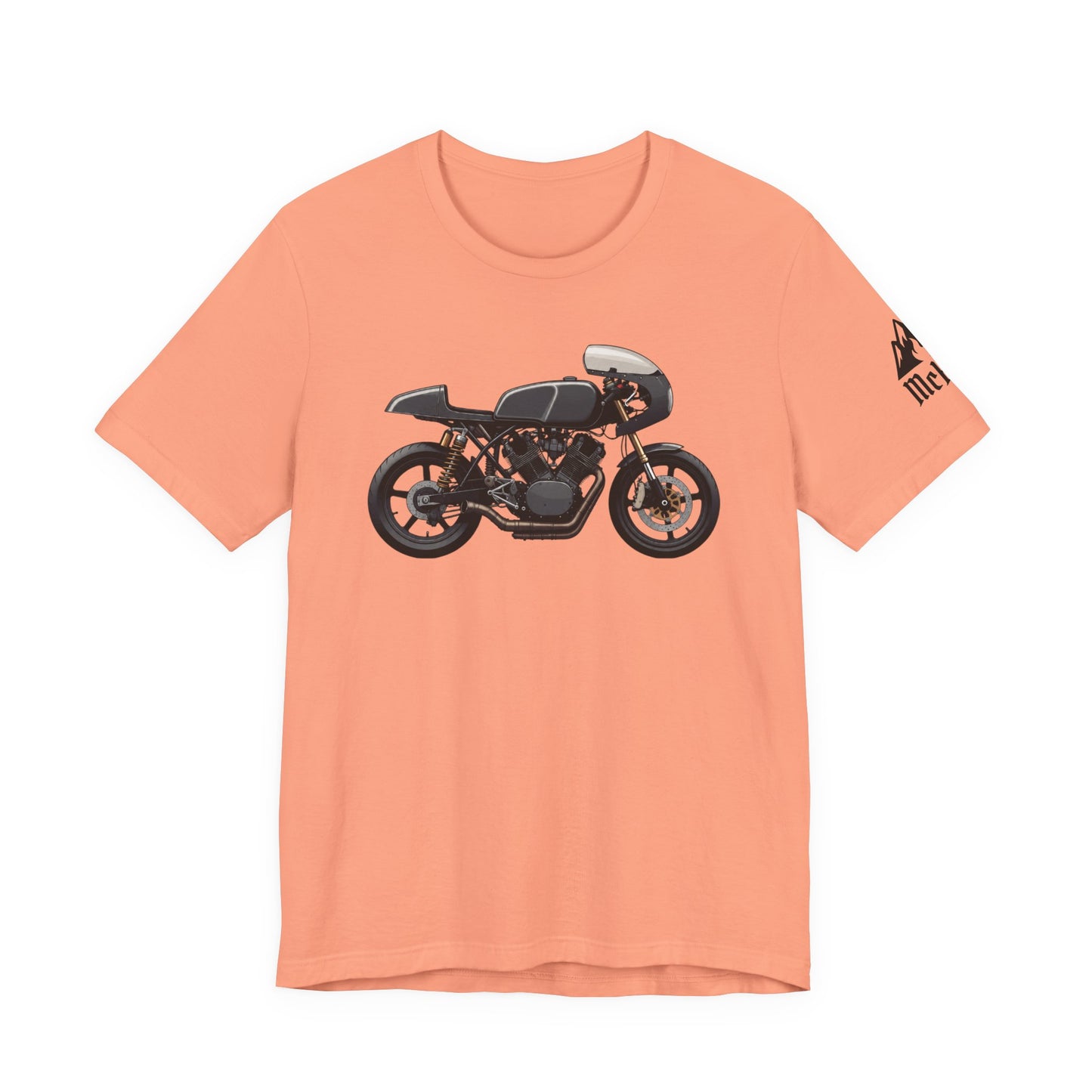 Cafe Racer Motorcycle Tee — Vintage Black Bike Graphic T-Shirt