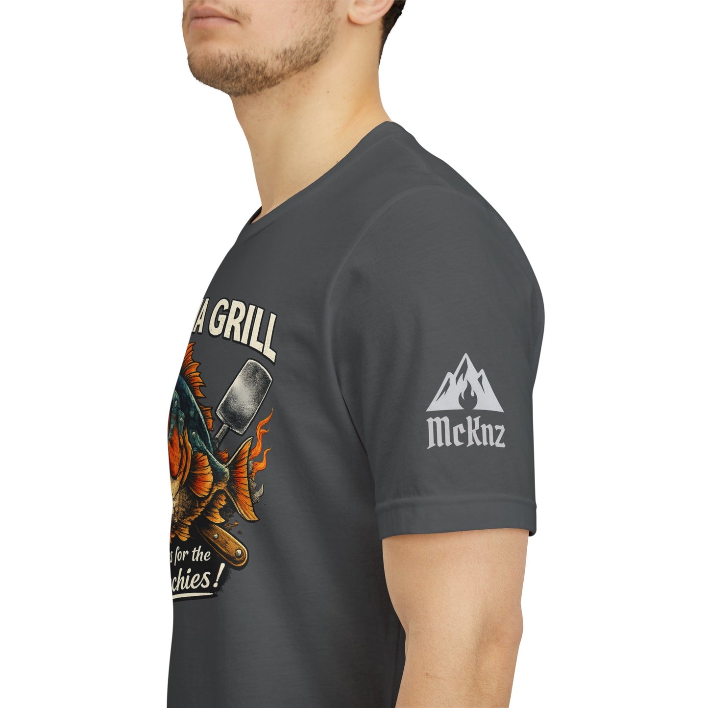 Piranha Grill T‑Shirt — 'Piranha Grill: Fixings for the Munchies' Retro BBQ Tee