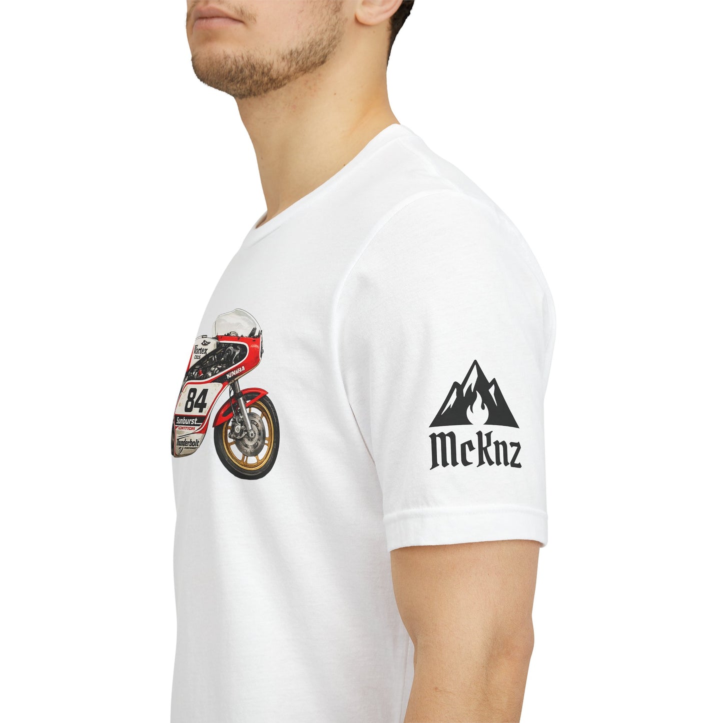 Vintage Racing Motorcycle Tee — Number 84 Cafe Racer Graphic Shirt