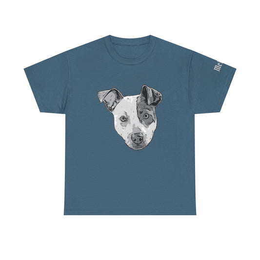 Pit Bull - Manxy - Face Graphic Tee — Cute Dog Portrait T-Shirt for Pet Lovers