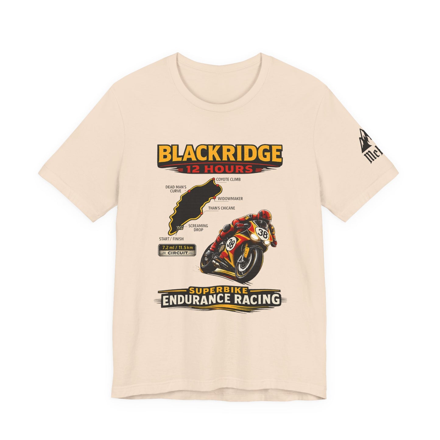 Blackridge 12 Hours Superbike Racing Tee — Endurance Motorcycle Graphic Shirt