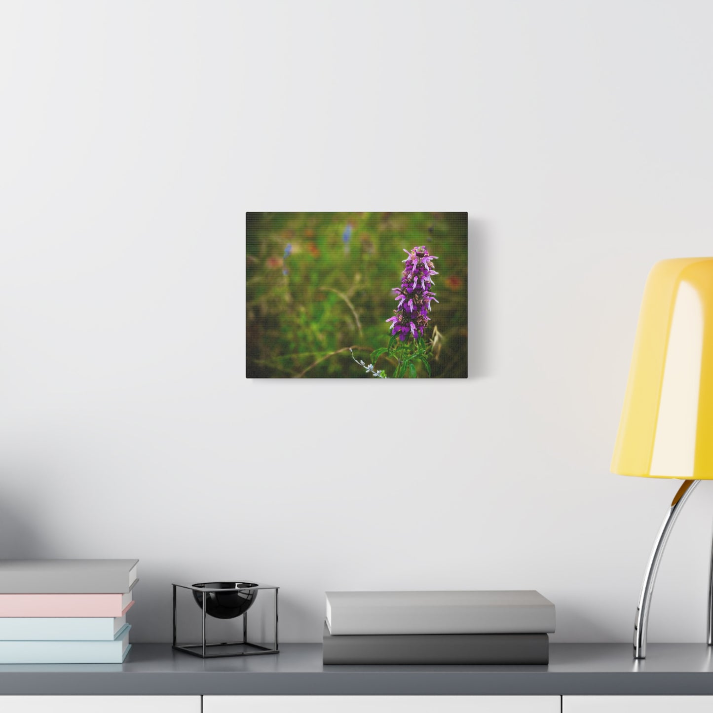 Wildflower Canvas Print — Purple Meadow Floral Wall Art (Matte Stretched)