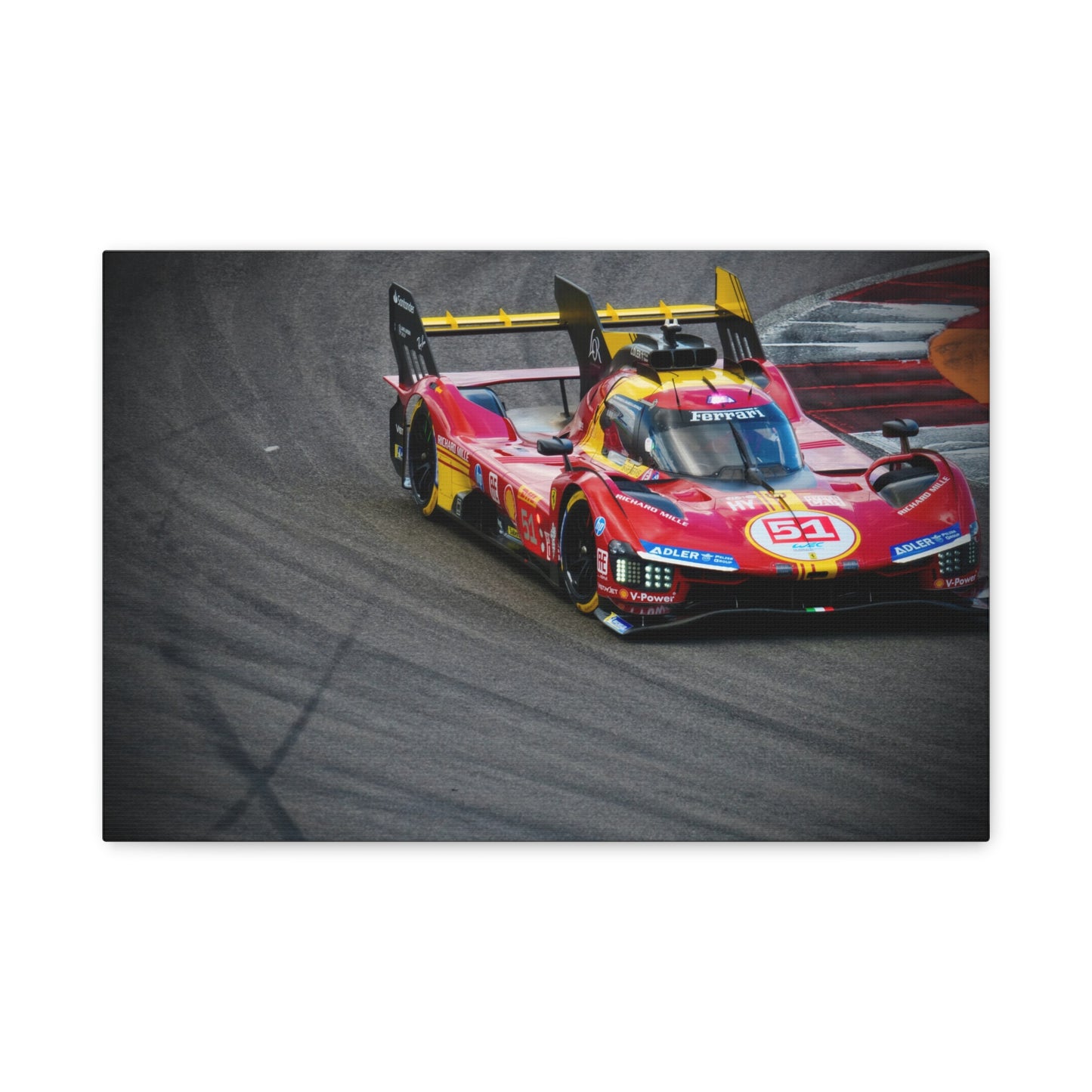 Prototype Racing Car Matte Canvas Print — Stretched 1.25" Track Photography Wall Art