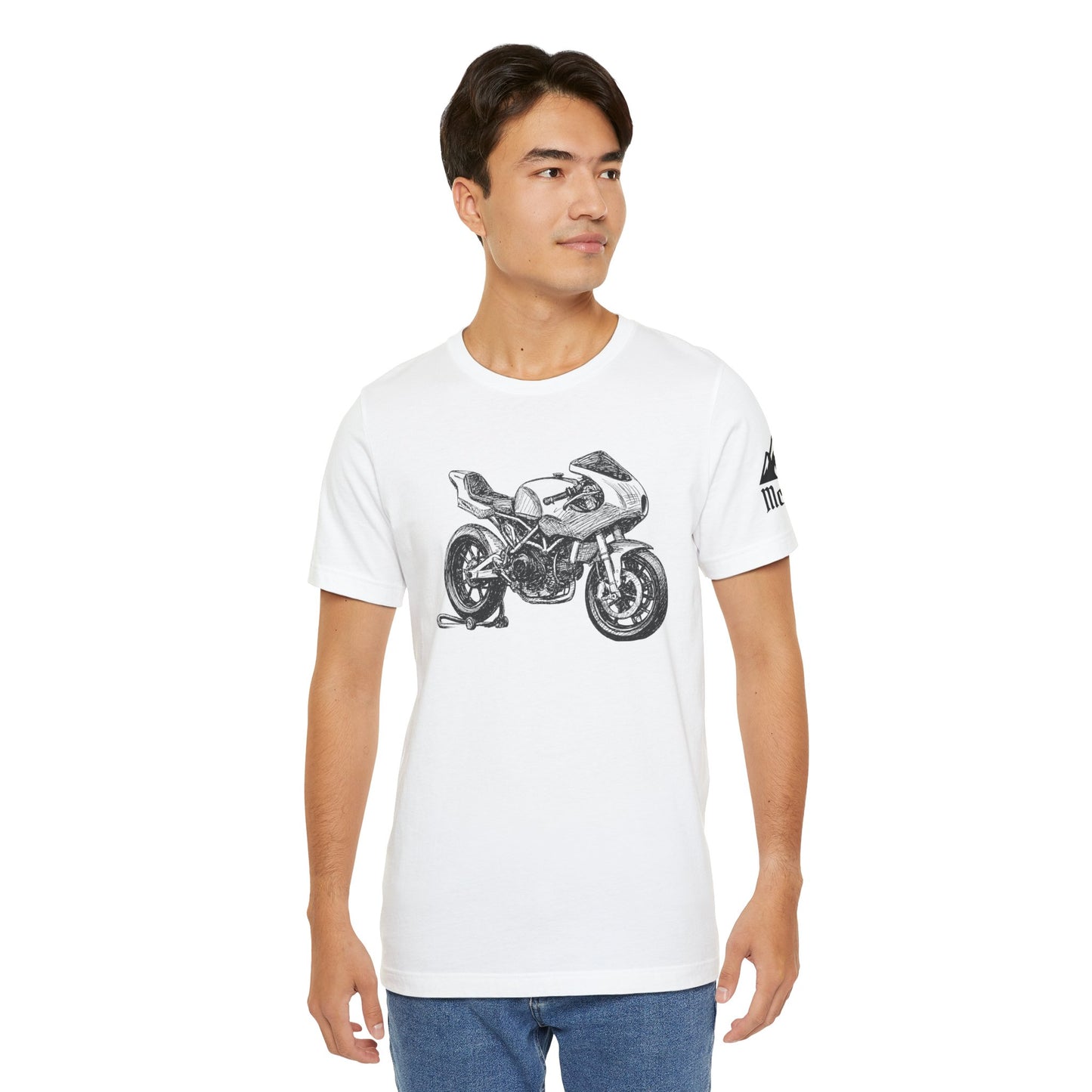 Motorcycle Sketch Tee — Vintage Racing Bike T-Shirt
