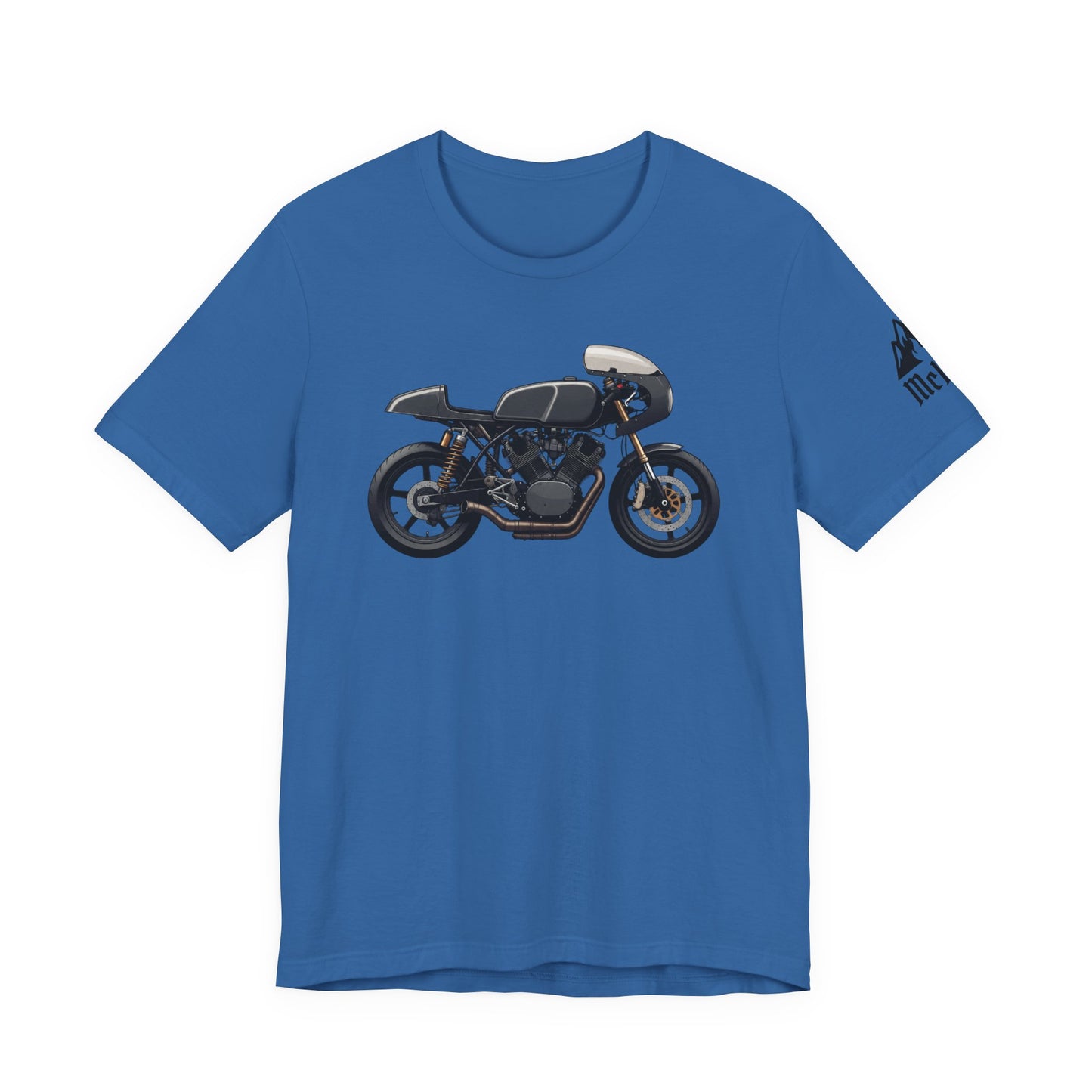Cafe Racer Motorcycle Tee — Vintage Black Bike Graphic T-Shirt