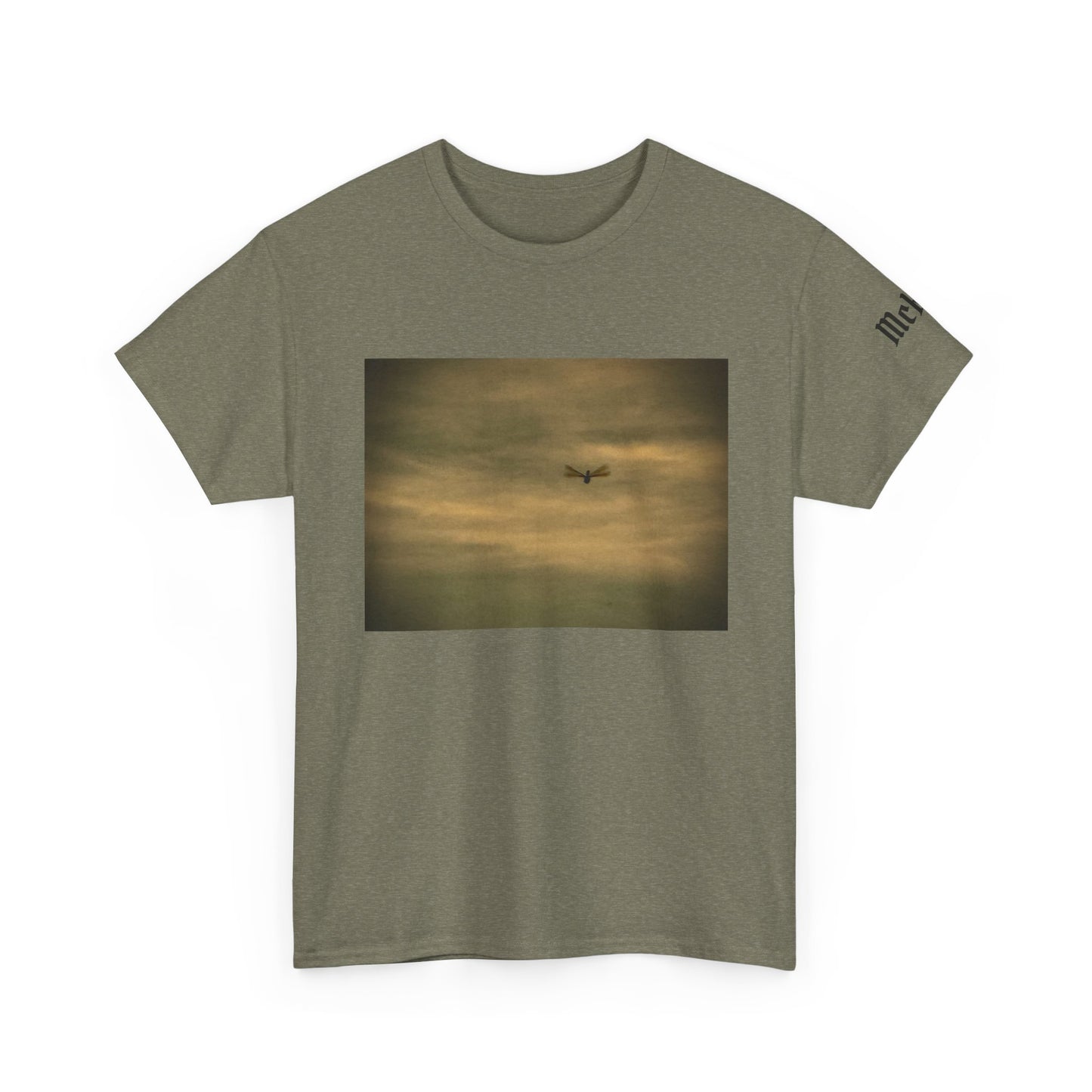 Vintage Sunset Dragonfly Tee — Moody Aviation Graphic T-Shirt