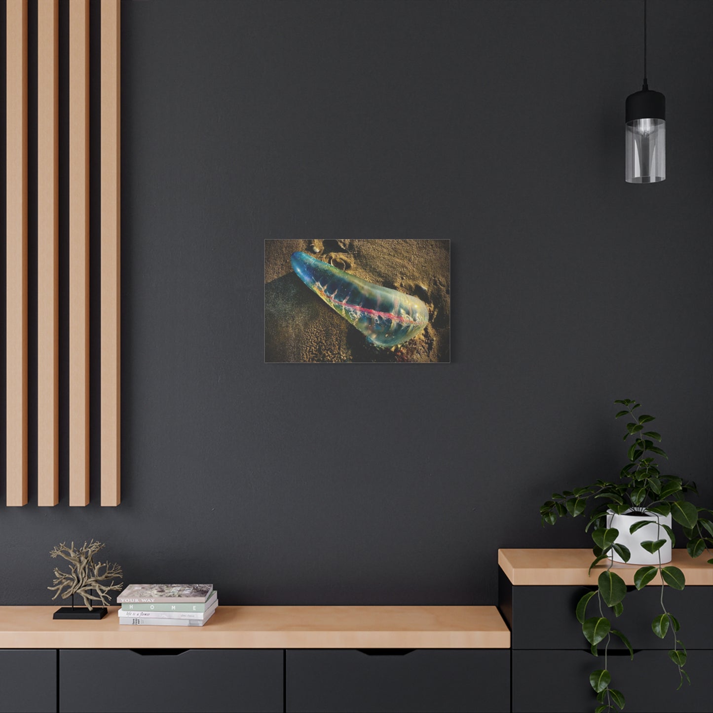 Blue Portuguese Man o' War Canvas Print — Beach Nautical Wall Art