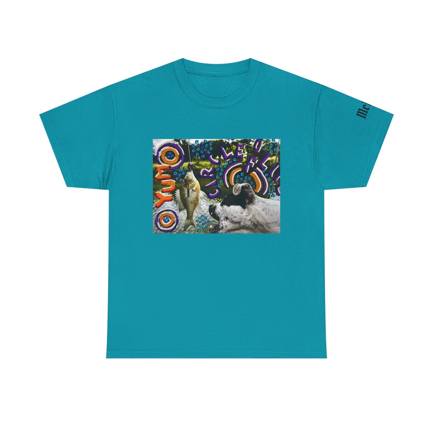 Circle Of Life Dog / Fish / Worm Retro Psychedelic Art T-Shirt — 'LOVE' Graphic Tee
