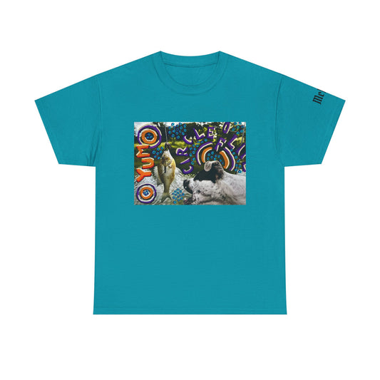Circle Of Life Dog / Fish / Worm Retro Psychedelic Art T-Shirt — 'LOVE' Graphic Tee