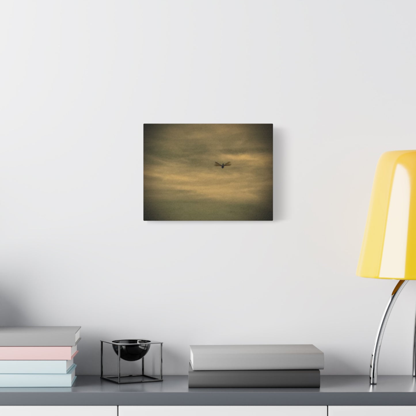 Dragonfly Sky Canvas Print – Moody Vintage Wall Art (Matte Stretched 1.25")