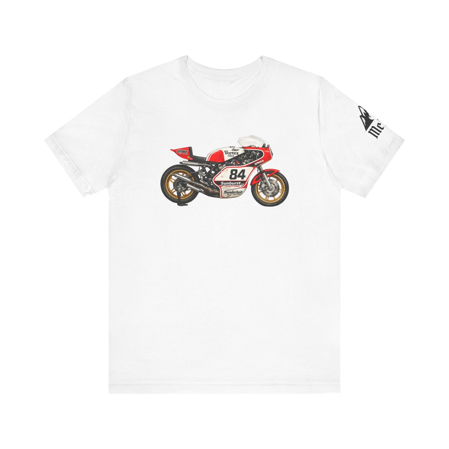 Vintage Racing Motorcycle Tee — Number 84 Cafe Racer Graphic Shirt
