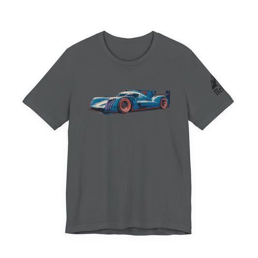 Racing Prototype Car T‑Shirt — Vintage Blue Sports Racer Tee