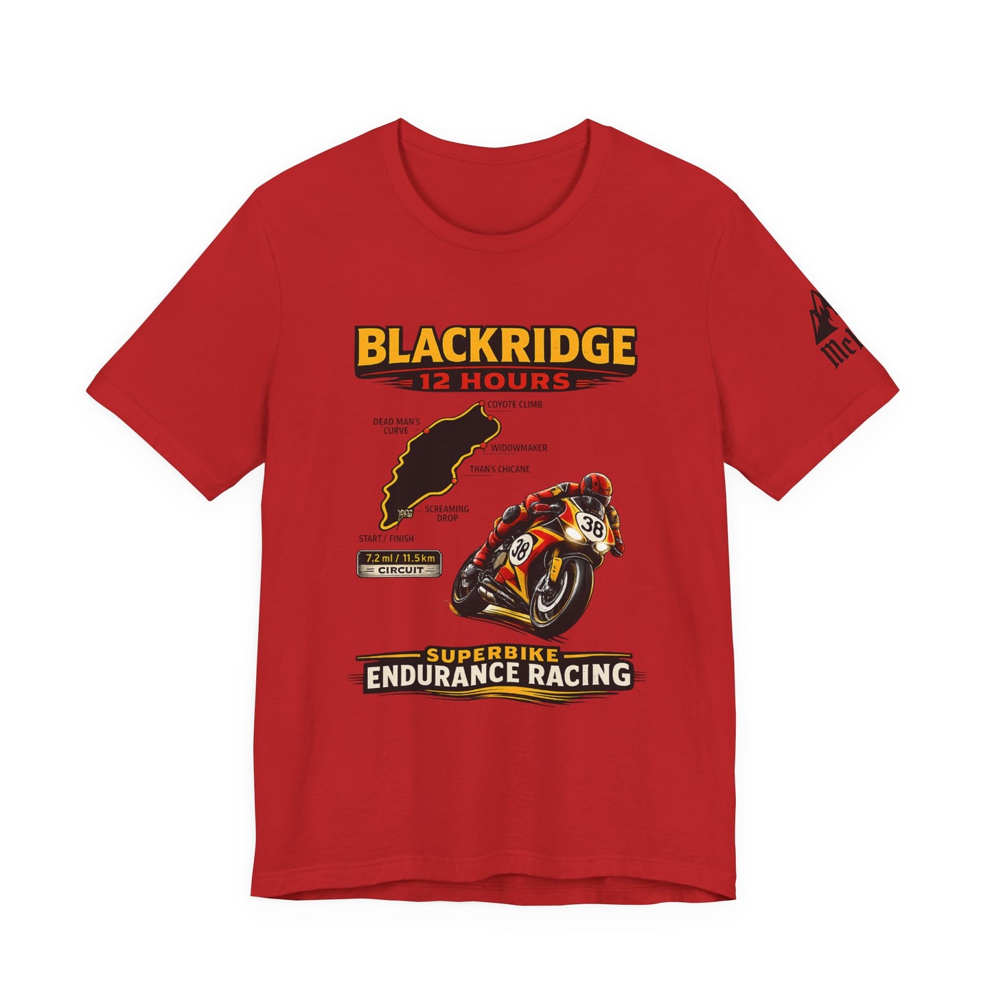 Blackridge 12 Hours Superbike Racing Tee — Endurance Motorcycle Graphic Shirt