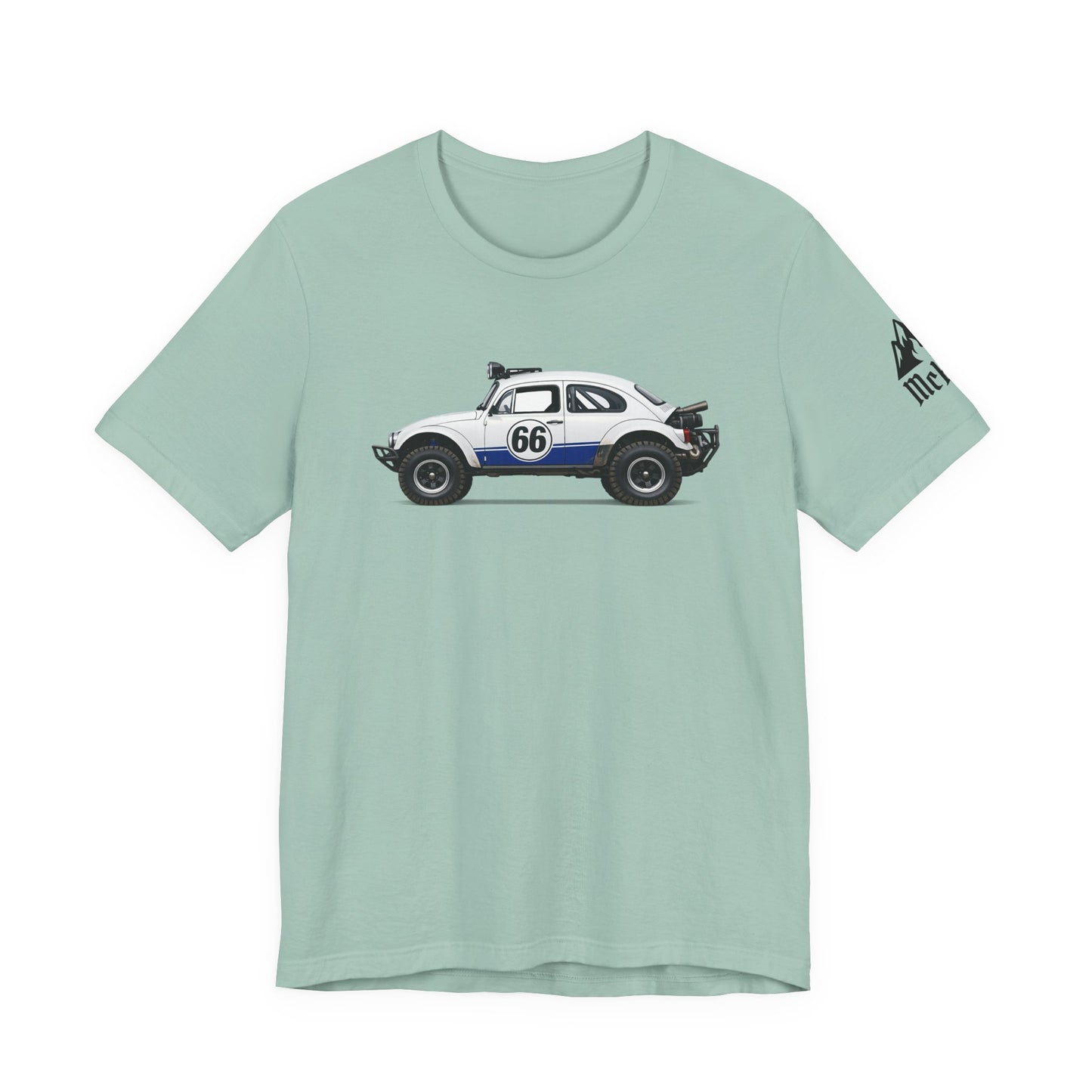 Vintage Baja Beetle Race Car T-Shirt — #66 Off-Road Classic Tee