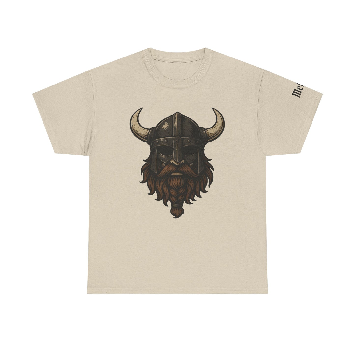 Viking Helmet Warrior Tee — Norse Beard Helmet Graphic T-Shirt