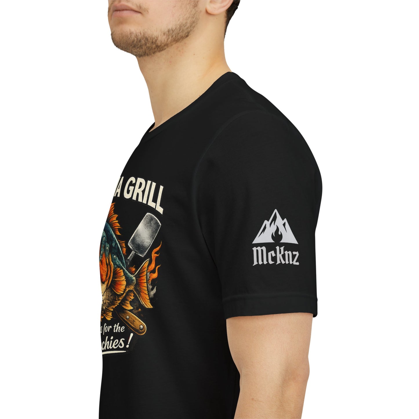 Piranha Grill T‑Shirt — 'Piranha Grill: Fixings for the Munchies' Retro BBQ Tee