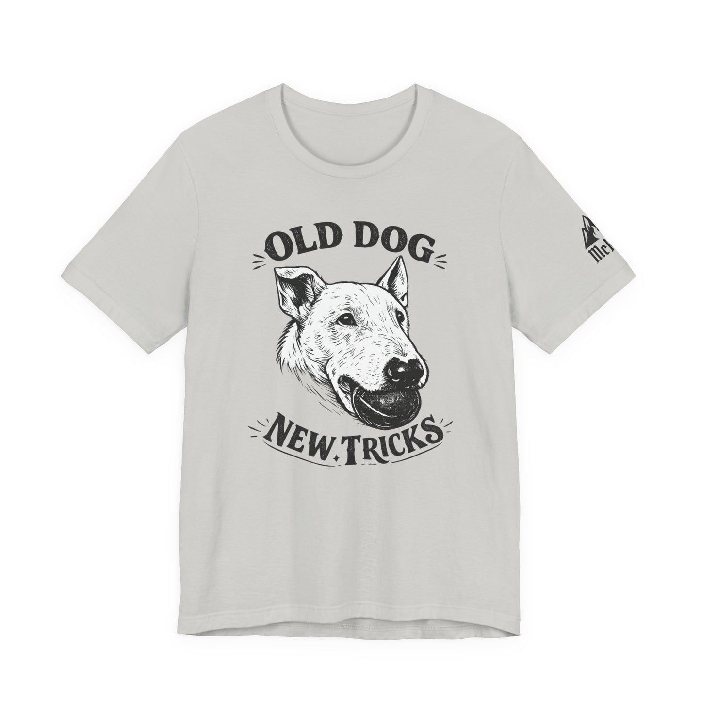 Old Dog, New Tricks T‑Shirt — Vintage Bull Terrier Graphic Tee for Dog Lovers