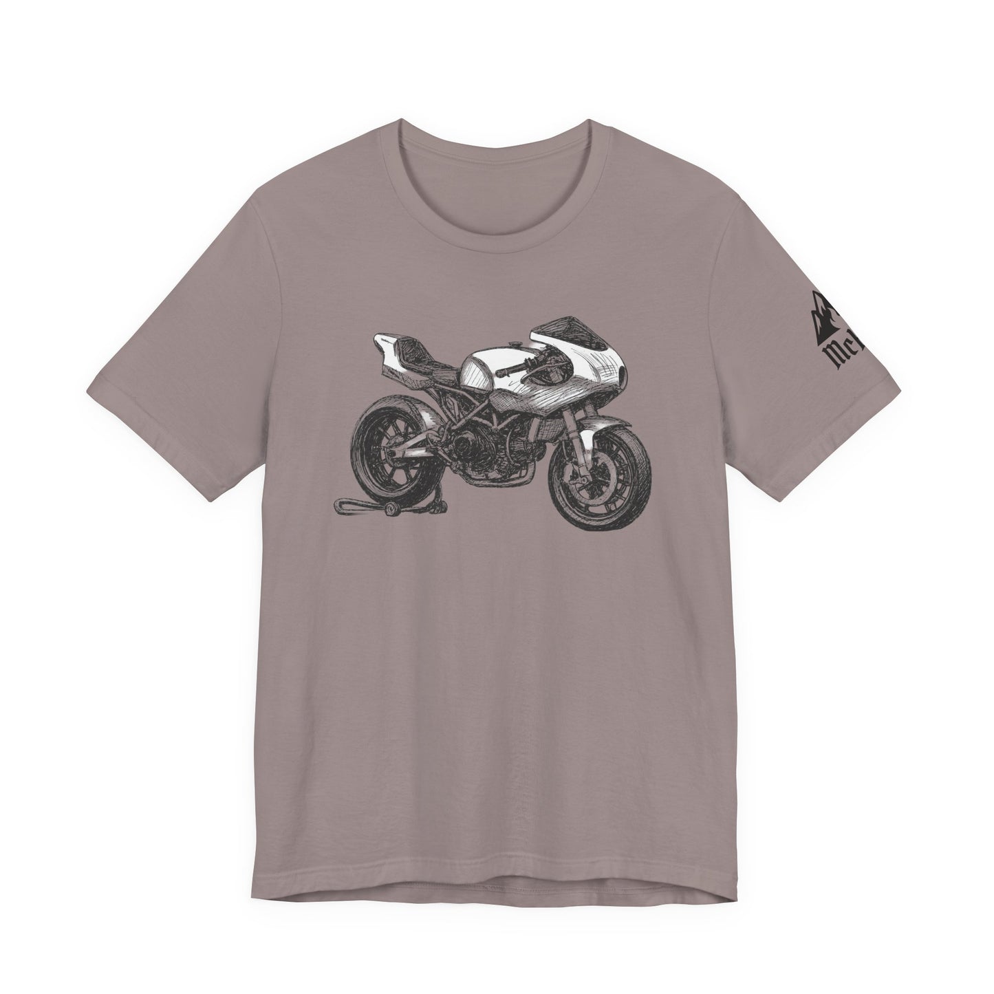 Motorcycle Sketch Tee — Vintage Racing Bike T-Shirt