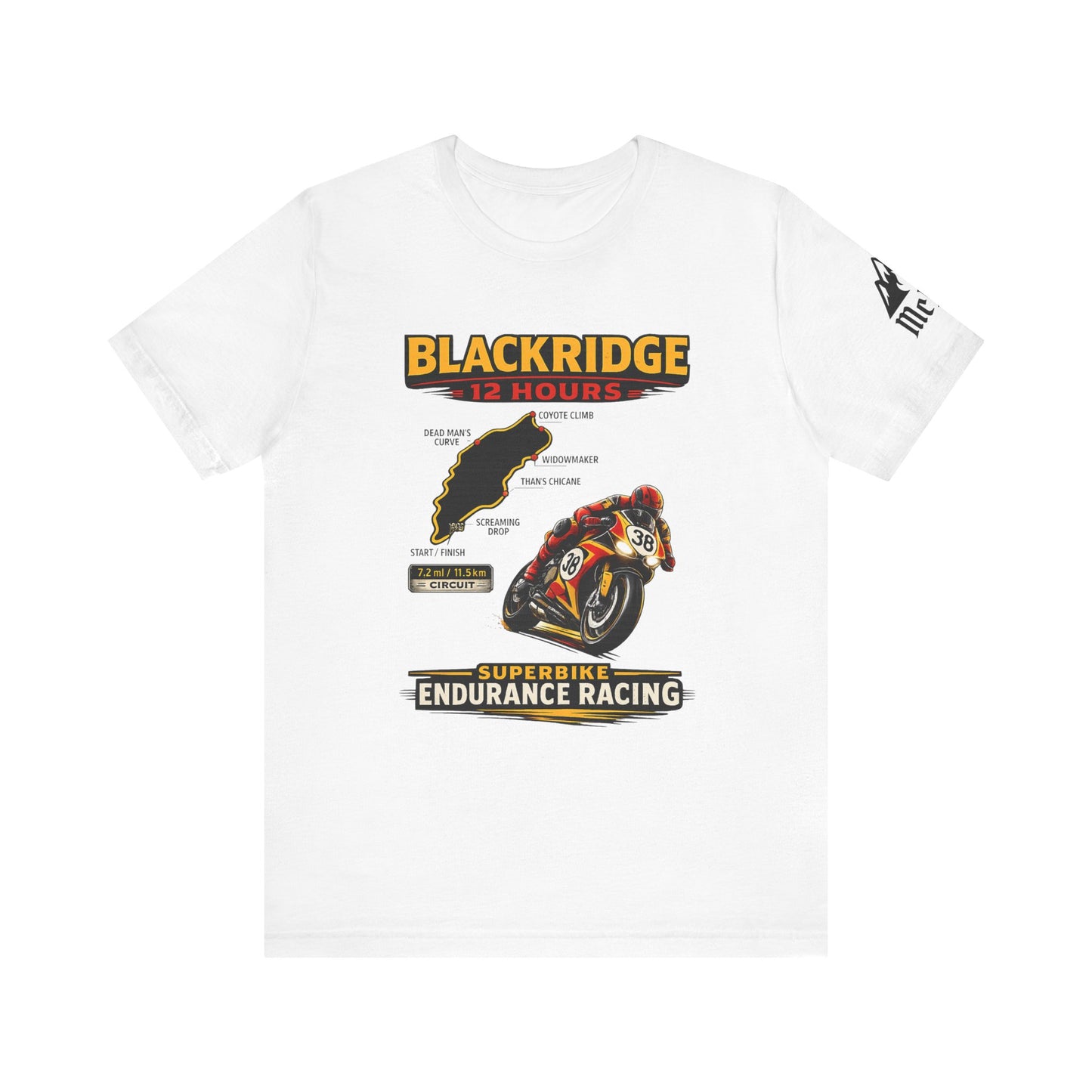 Blackridge 12 Hours Superbike Racing Tee — Endurance Motorcycle Graphic Shirt