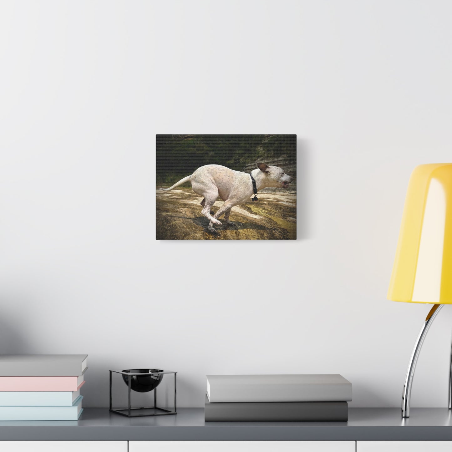 Running Dog Canvas Wall Art – Matte Stretched Pet Photo Print