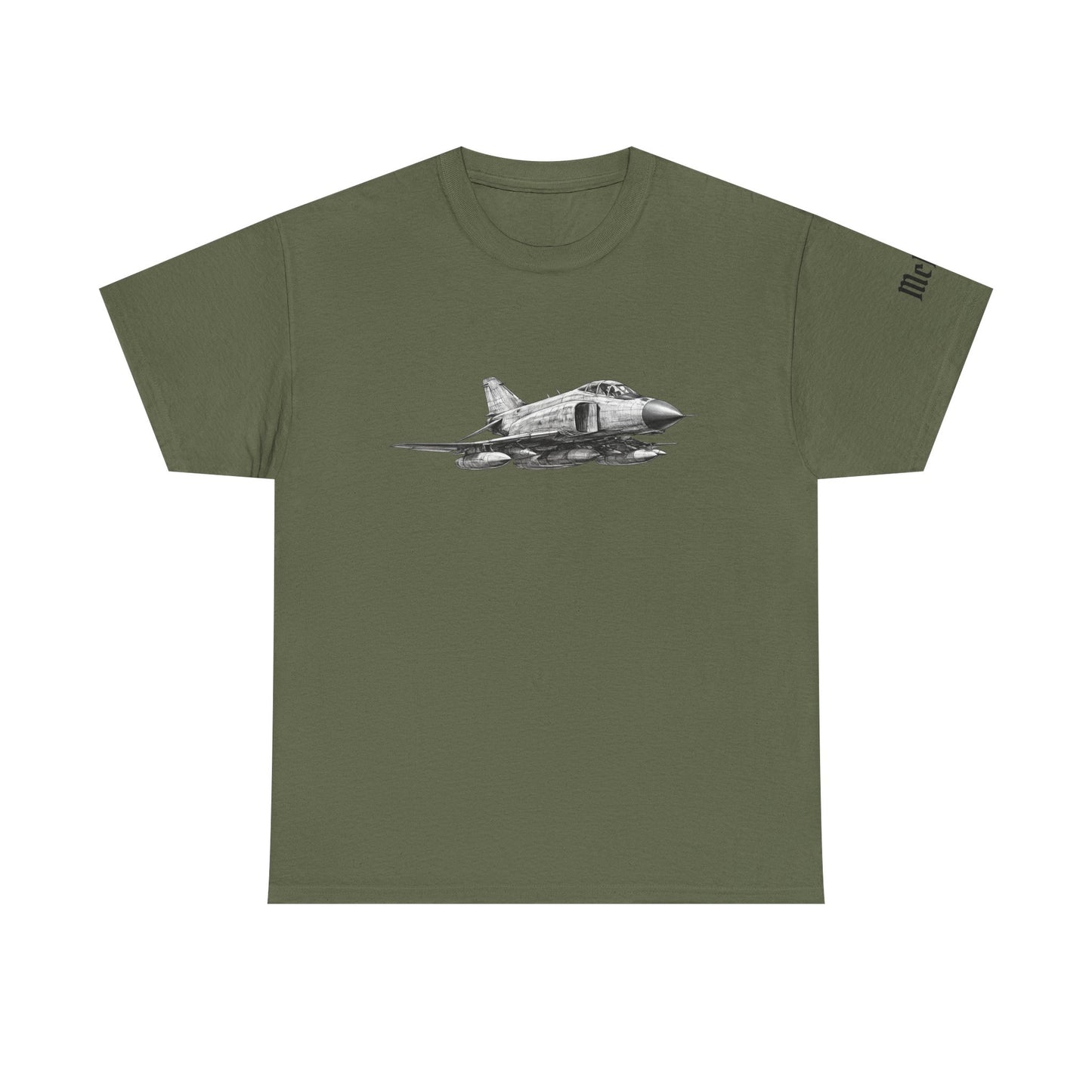 Vintage Fighter Jet Tee — Minimalist Aviation Graphic T-Shirt