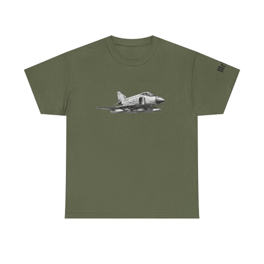 Vintage Fighter Jet Tee — Minimalist Aviation Graphic T-Shirt