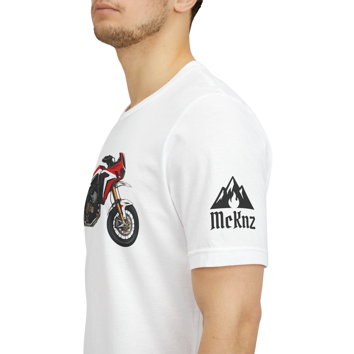 Motorcycle Graphic Tee — Red Adventure Dirt Bike T-Shirt