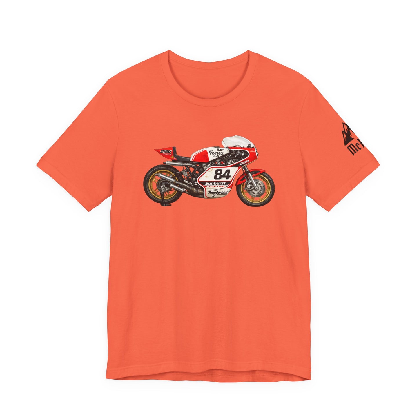 Vintage Racing Motorcycle Tee — Number 84 Cafe Racer Graphic Shirt