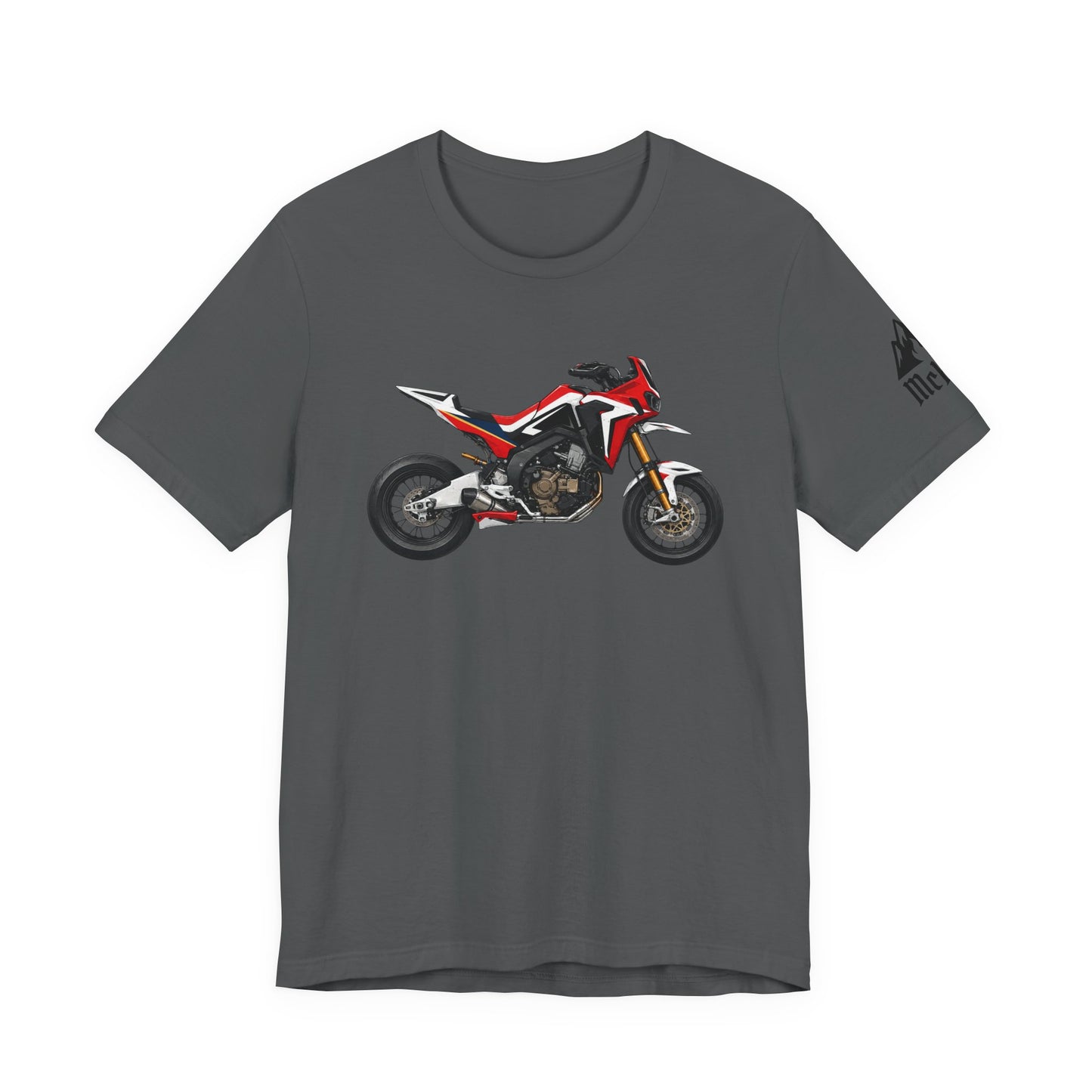 Motorcycle Graphic Tee — Red Adventure Dirt Bike T-Shirt