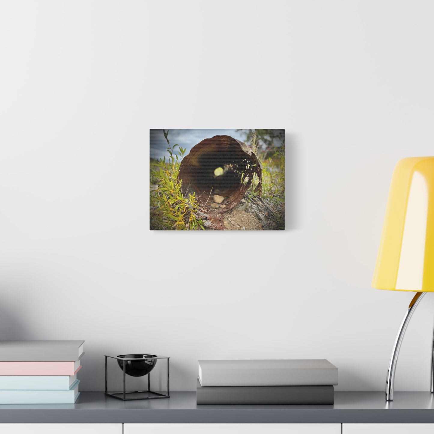 Rusty Pipe Nature Canvas Print — Matte Stretched Wall Art