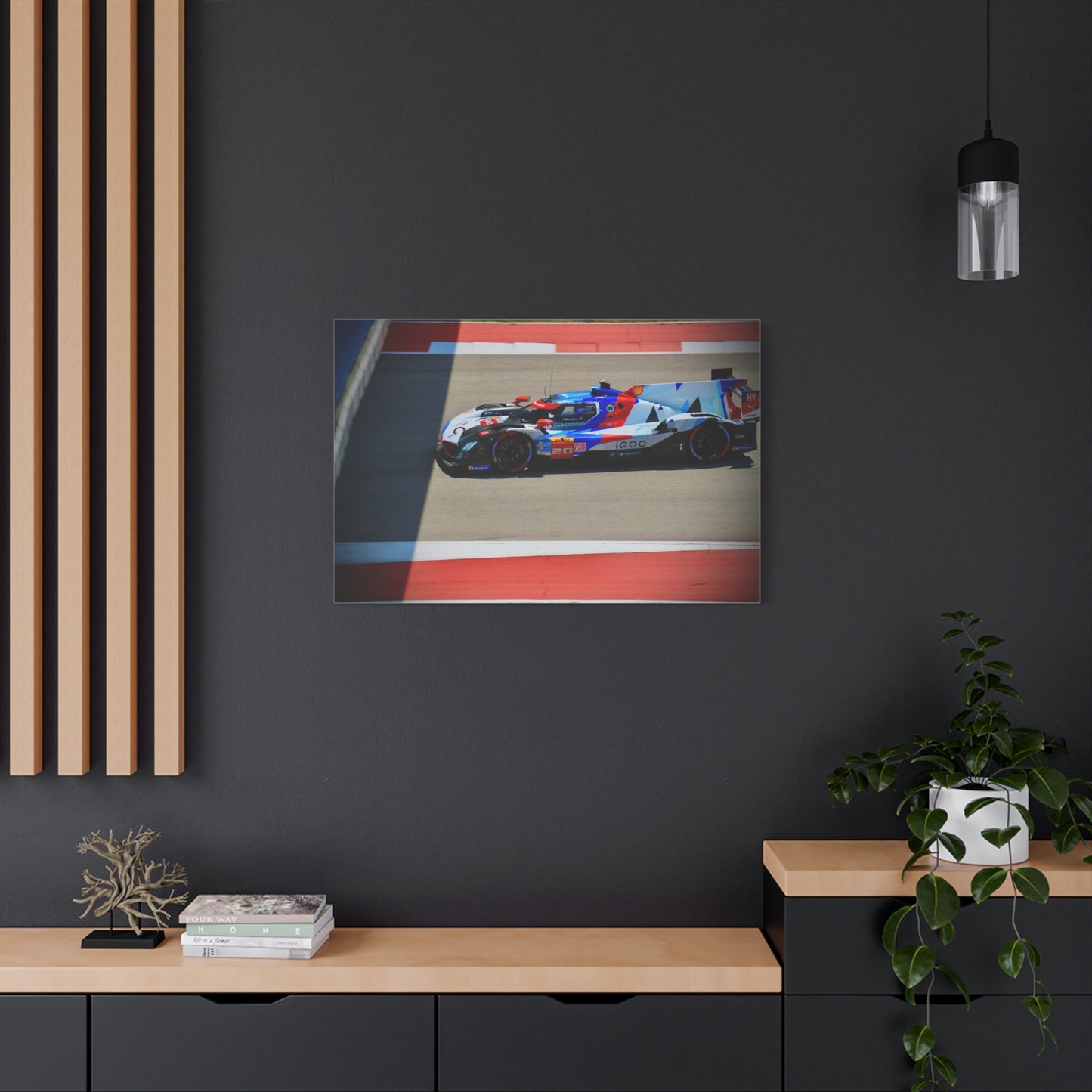 Prototype Race Car Canvas Print — Stretched Matte Motorsport Wall Art