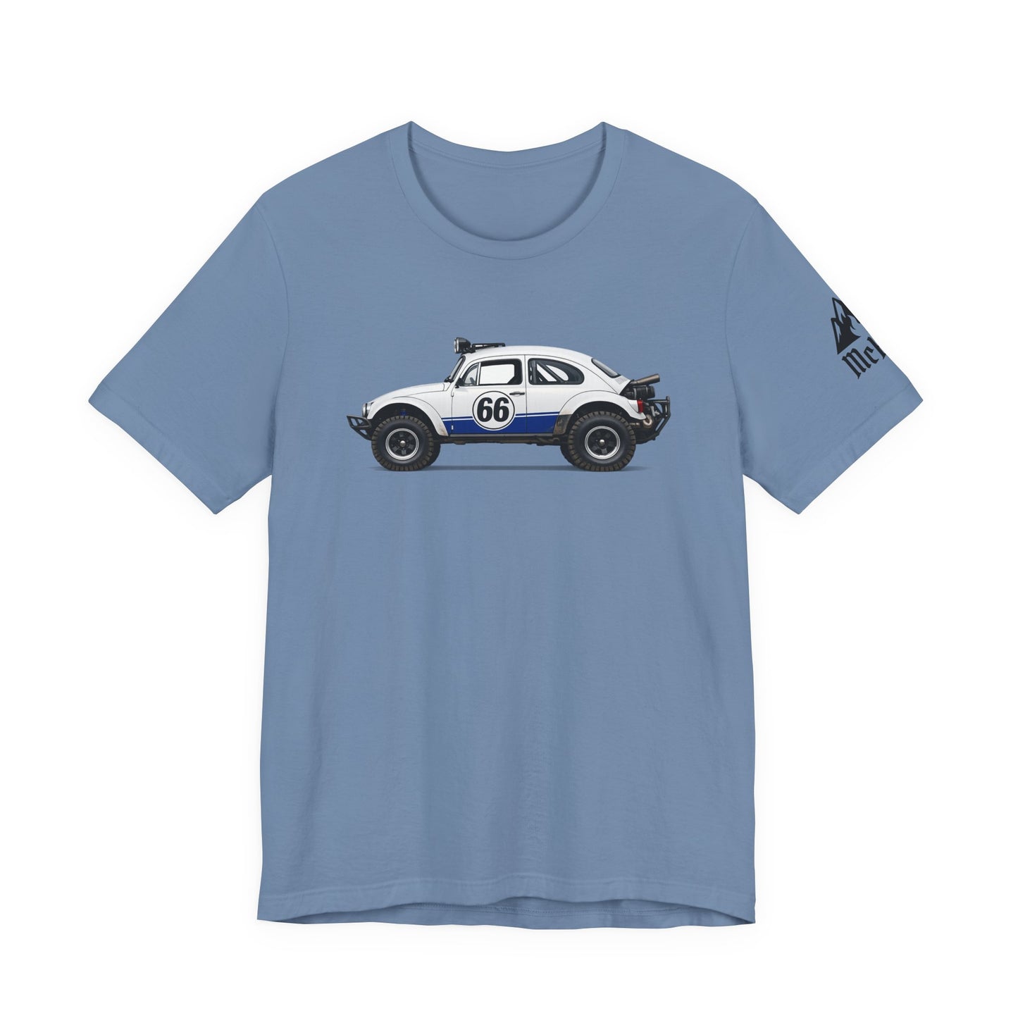 Vintage Baja Beetle Race Car T-Shirt — #66 Off-Road Classic Tee