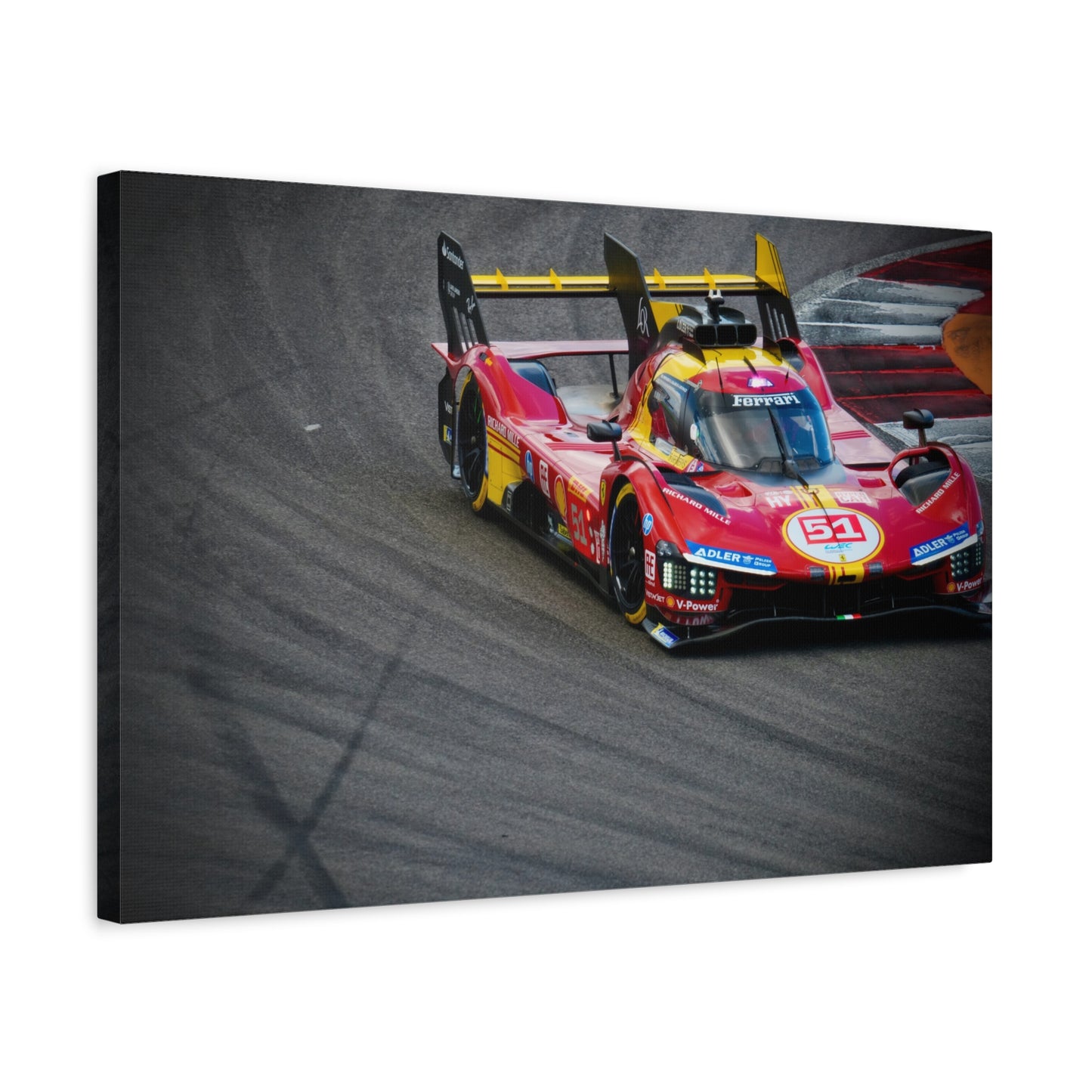 Prototype Racing Car Matte Canvas Print — Stretched 1.25" Track Photography Wall Art