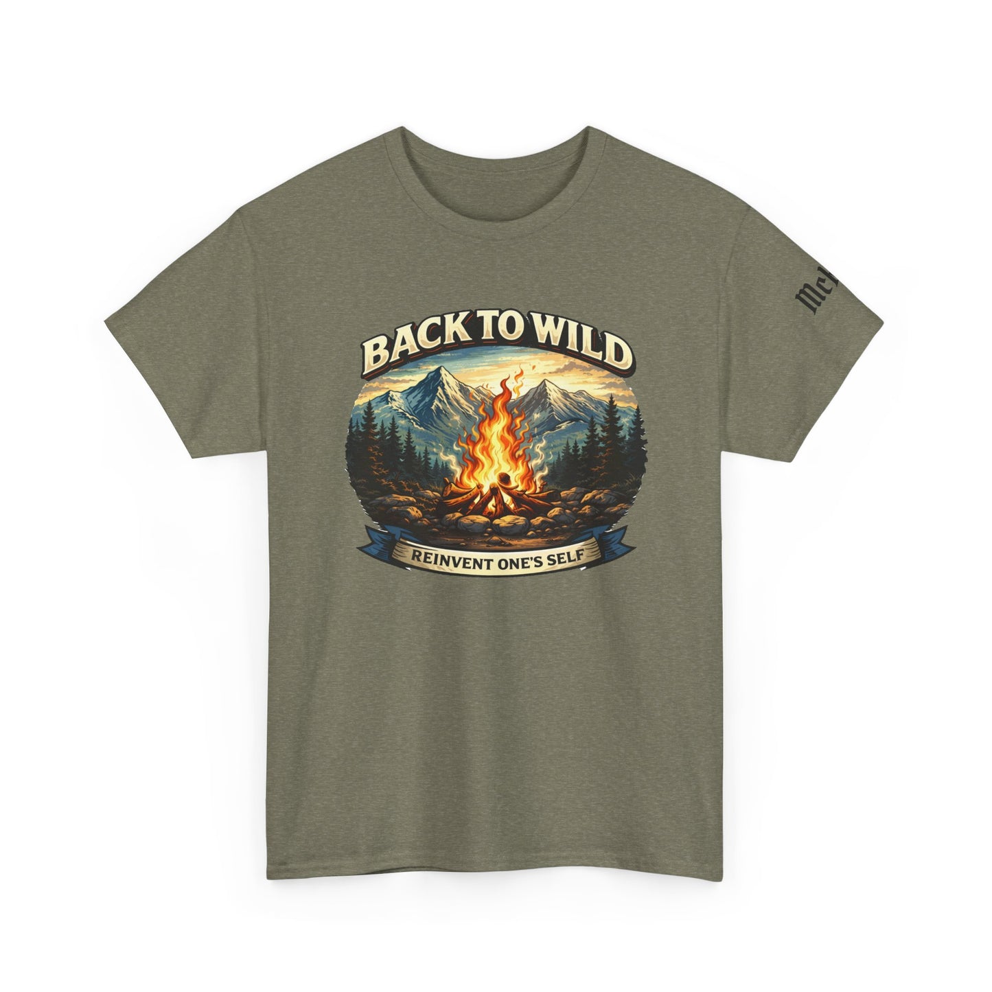 Back to Wild Campfire T-Shirt — Reinvent One's Self Outdoor Adventure Tee