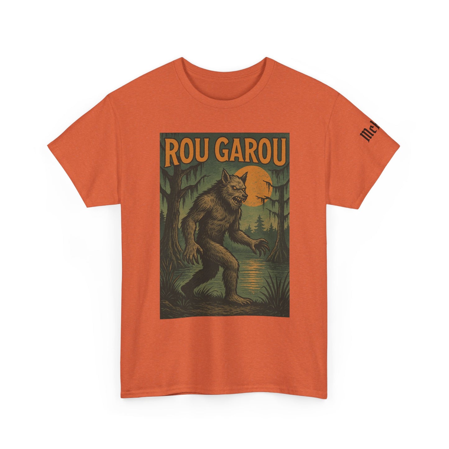 Rou Garou Cajun Swamp Werewolf Unisex Heavy Cotton Tee