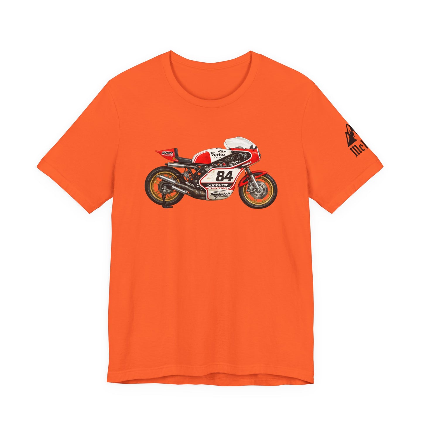 Vintage Racing Motorcycle Tee — Number 84 Cafe Racer Graphic Shirt