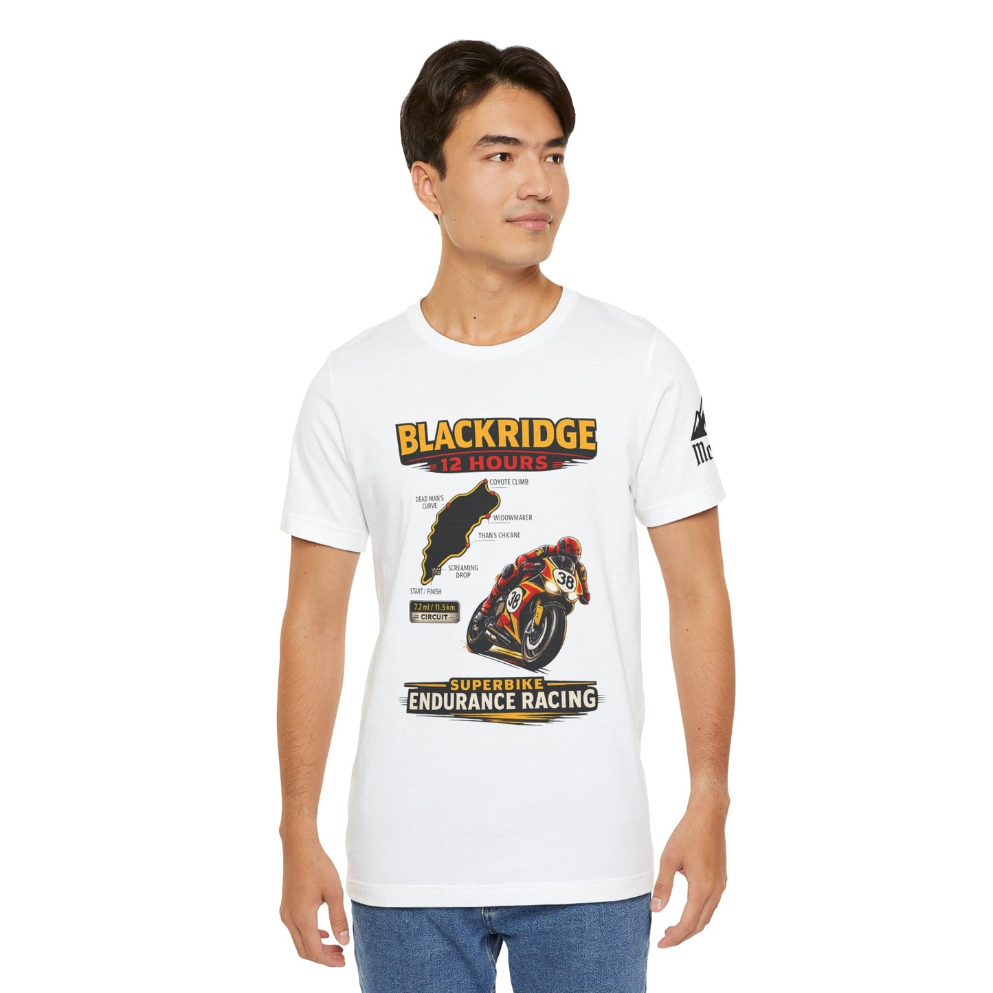 Blackridge 12 Hours Superbike Racing Tee — Endurance Motorcycle Graphic Shirt