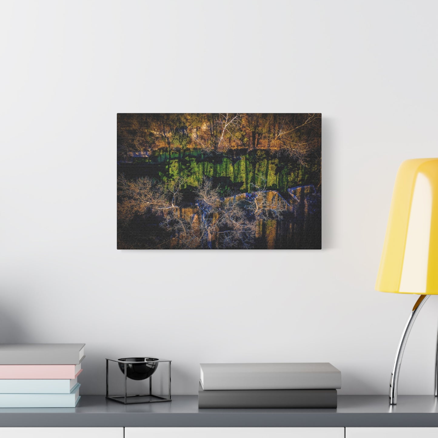 Abstract Forest Reflection Matte Canvas Wall Art — Stretched 1.25"
